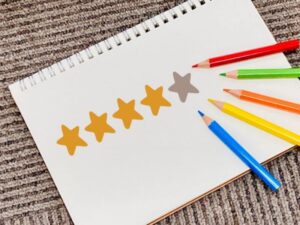 スケッチブックの星評価と色鉛筆